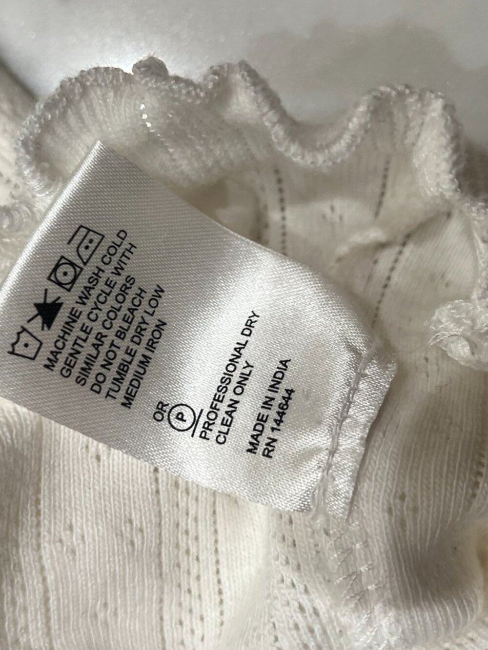 Sandy Liang White Shorty Miniskirt in Oat Milk Size XS - Picture 4 of 5